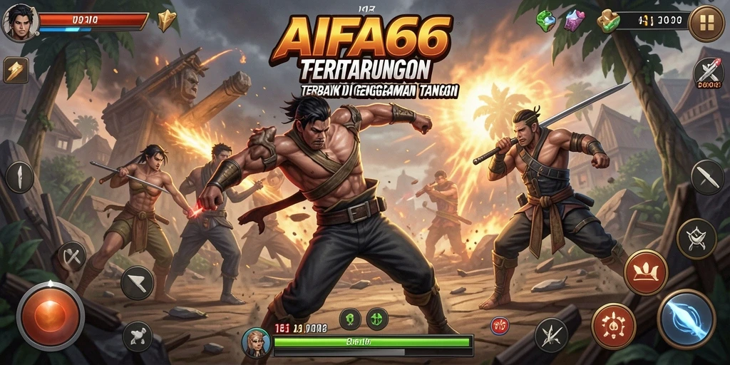 Tangkapan layar AIFA66 menampilkan karakter-karekter ikonik dalam pertarungan seru.