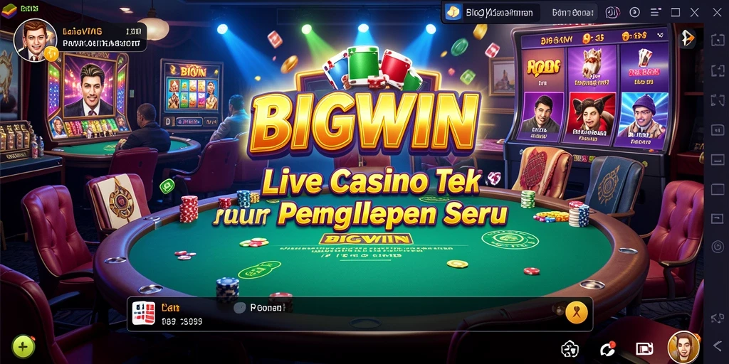 Tampilan gameplay Live Casino yang menegangkan di BIGWIN.