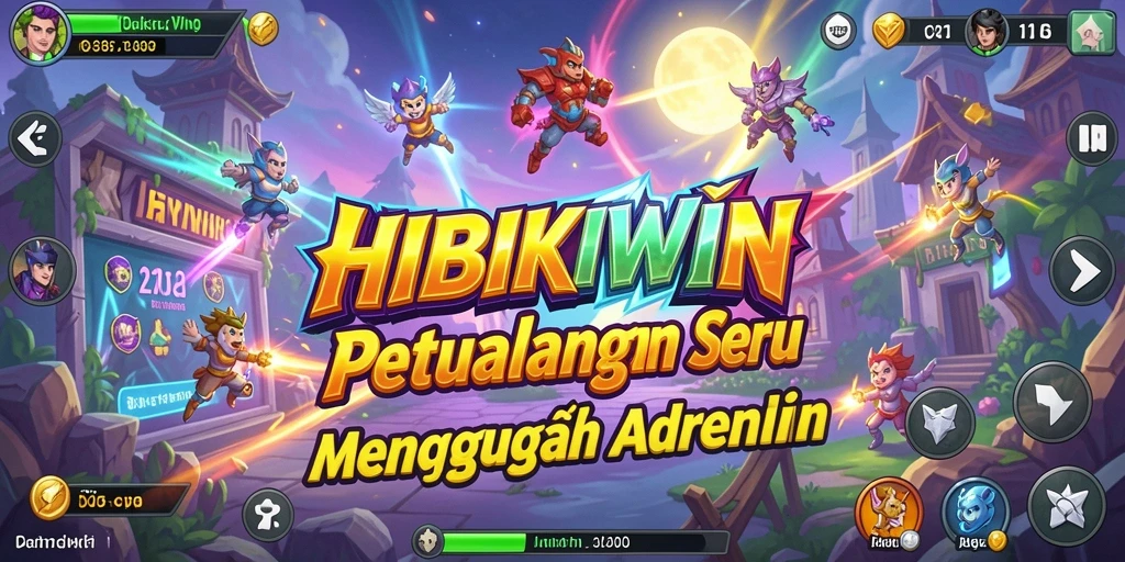 Screenshot gameplay HIBIKIWIN yang menampilkan aksi seru di level arcade.