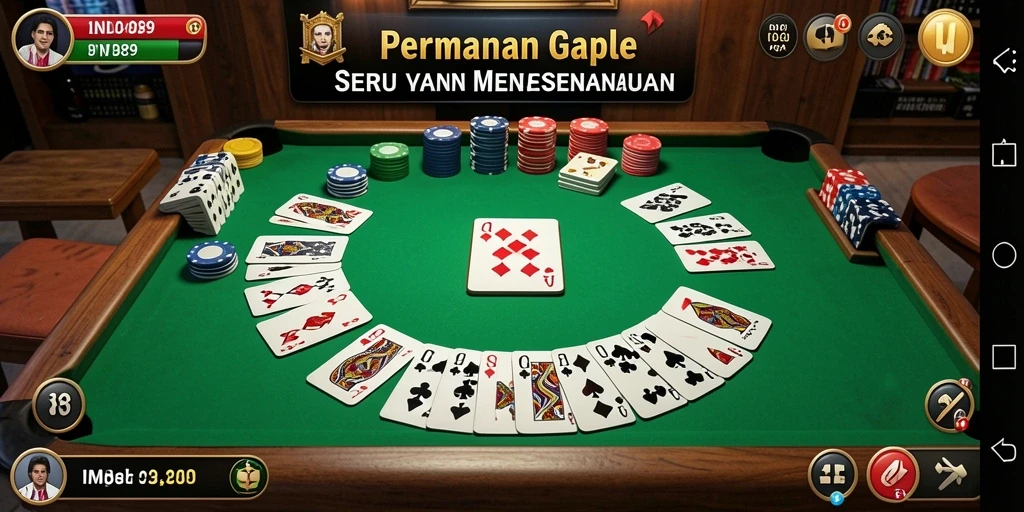 Tampilan gameplay Gaple yang seru dan interaktif.