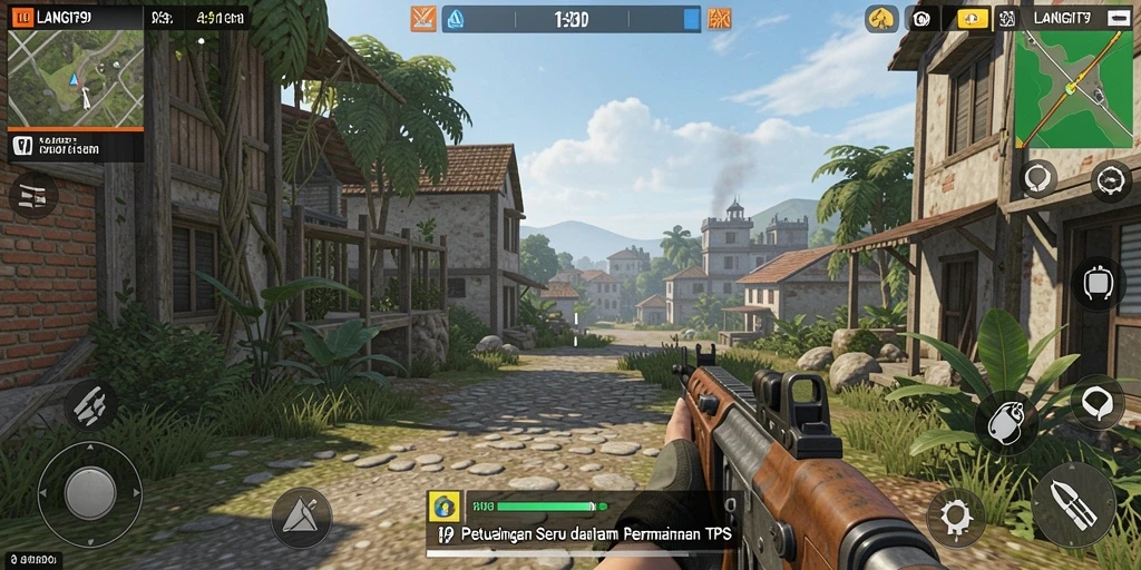 Tampilan gameplay seru LANGIT99 dengan aksi tembak-menembak yang mendebarkan.