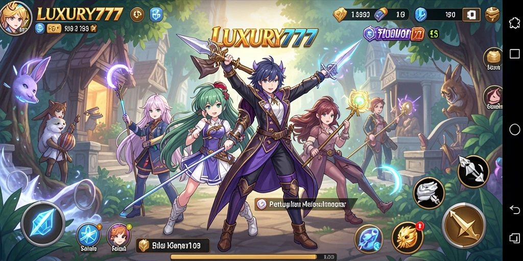 Gameplay seru <strong>LUXURY777</strong> dengan karakter anime yang menarik.