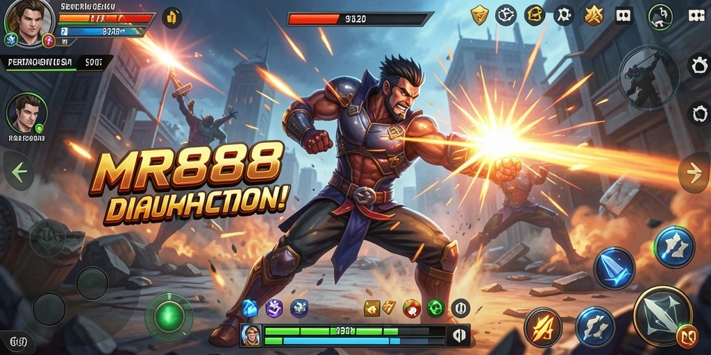 Tangkapan layar gameplay MR888 yang penuh aksi dan ketegangan.