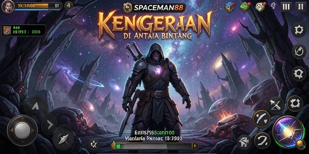 Tampilan gameplay menyeramkan di luar angkasa yang mengerikan.
